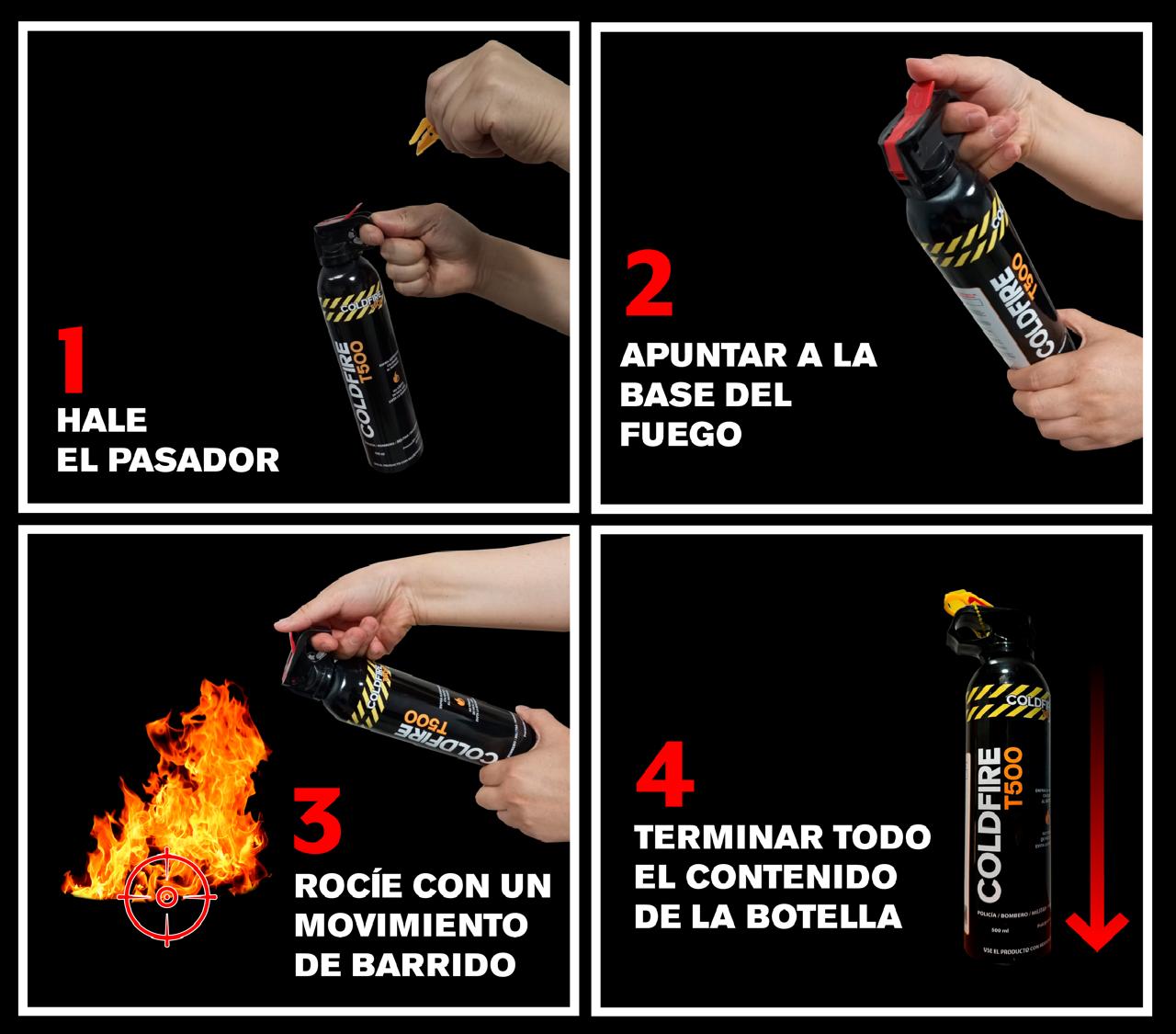 COLD FIRE T-500 DE 500 ml. (SUPRESOR DE FUEGO) - Imagen 2